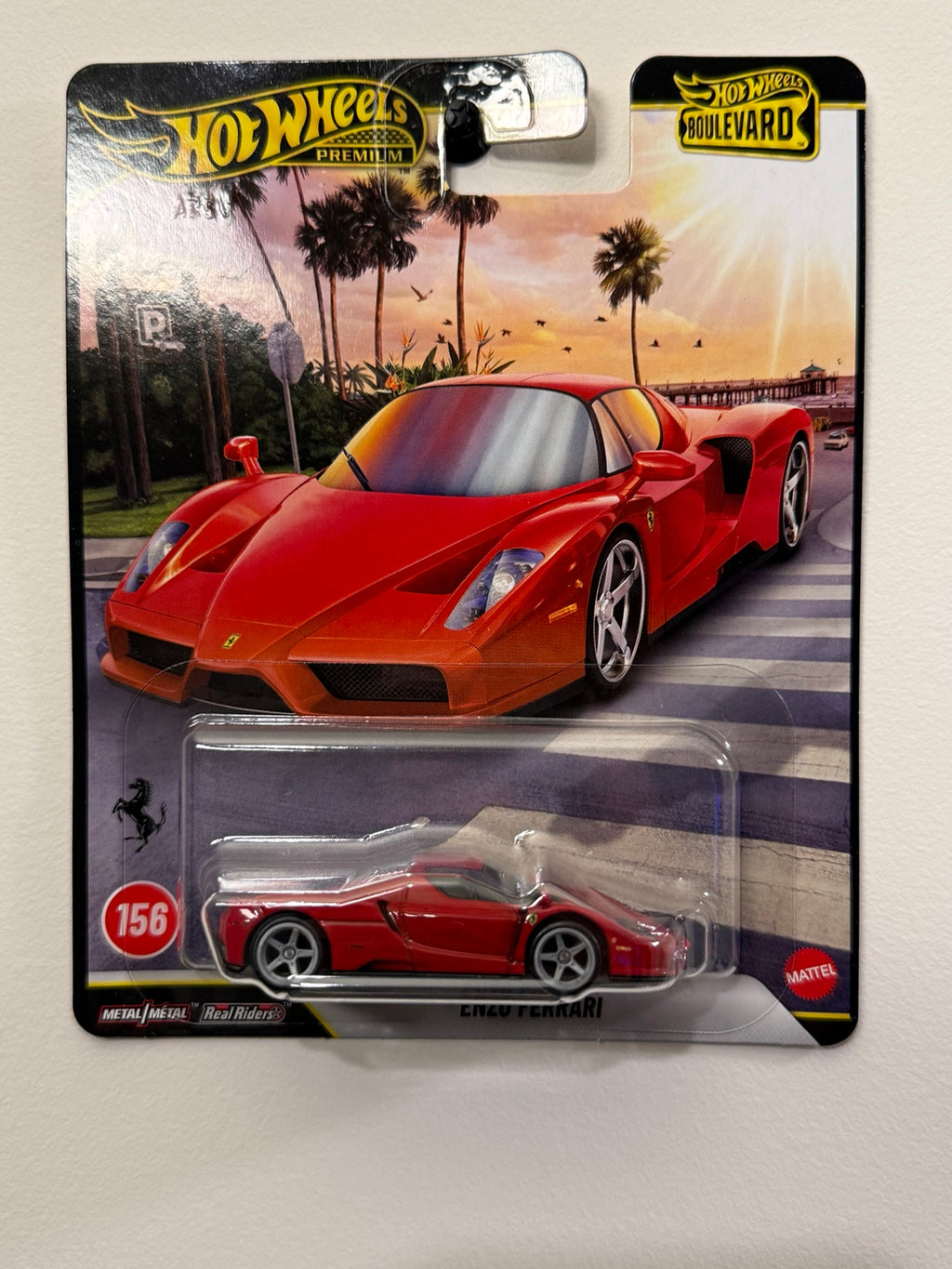 Enzo Ferrari Hot Wheels Premium Boulevard #156 front packaging