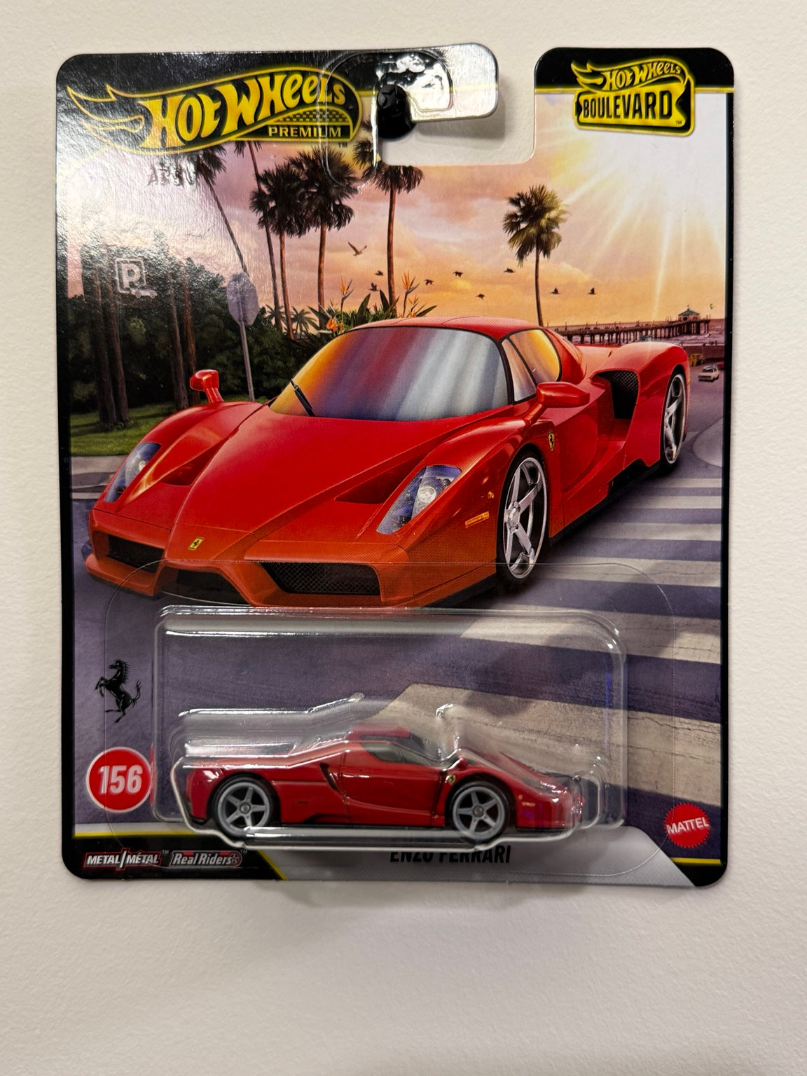 Enzo Ferrari Hot Wheels Premium Boulevard #156 front packaging