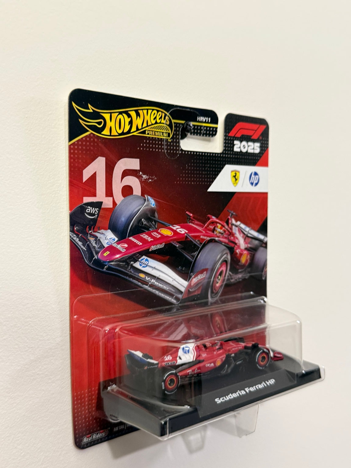 Ferrari #16 Charles Leclerc — damaged card, rear quarter view