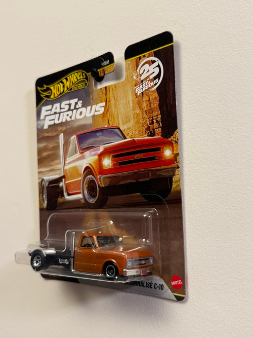 1967 Chevy Custom C10 – Fast & Furious 25th Anniversary – Hot Wheels Premium angled view