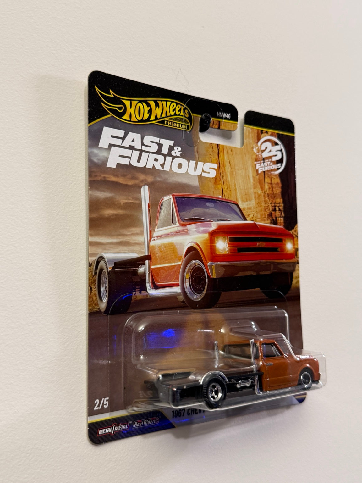 1967 Chevy Custom C10 – Fast & Furious 25th Anniversary – Hot Wheels Premium angled view