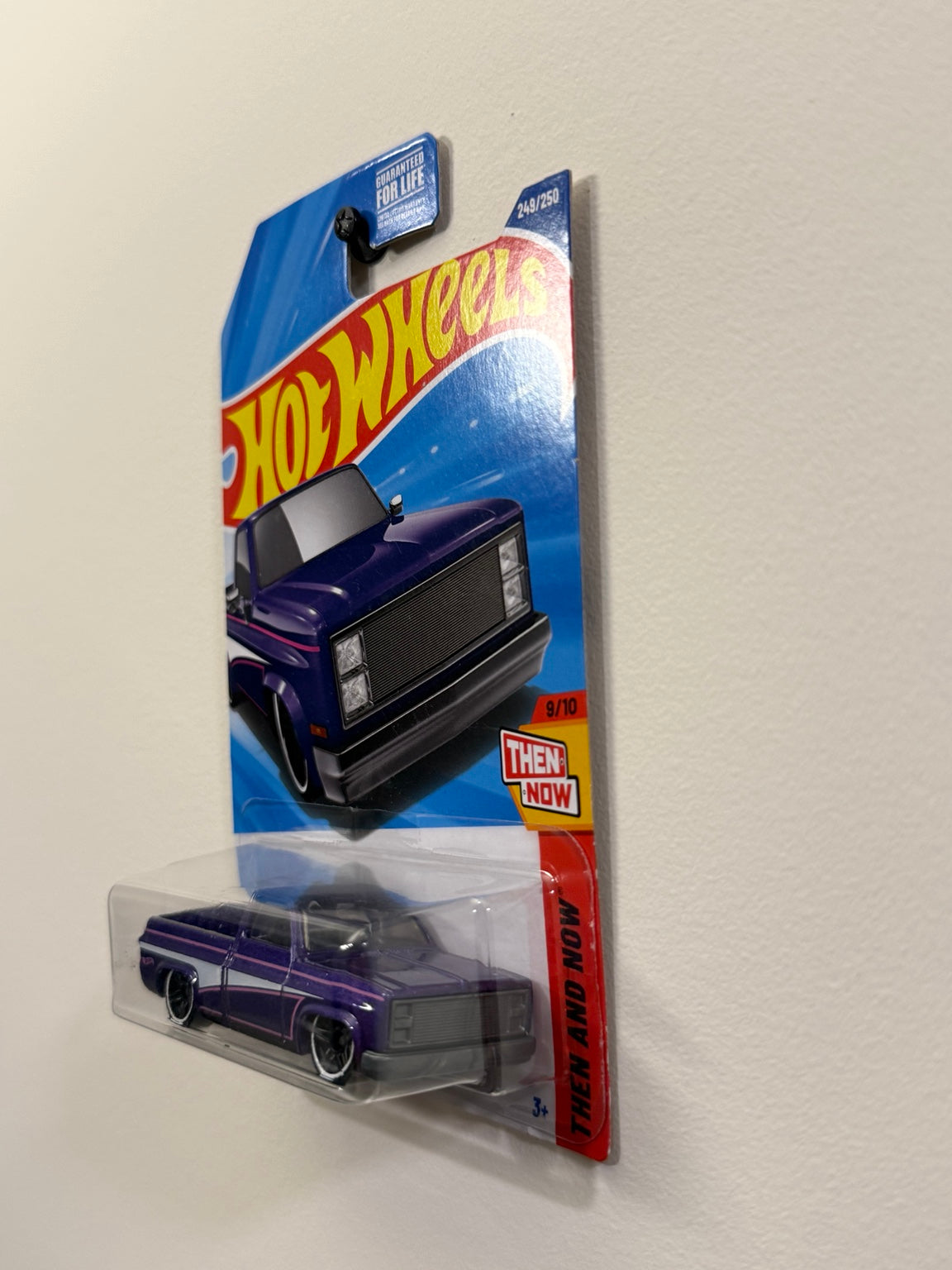 ’83 Chevy Silverado – 2024 Then and Now – Hot Wheels angled packaging view