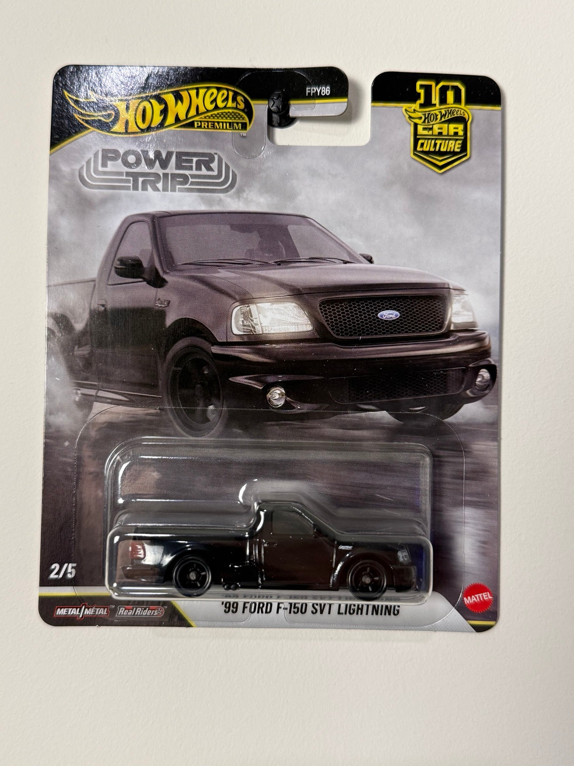 ’99 Ford F-150 SVT Lightning – Car Culture: Power Trip – Hot Wheels Premium front packaging