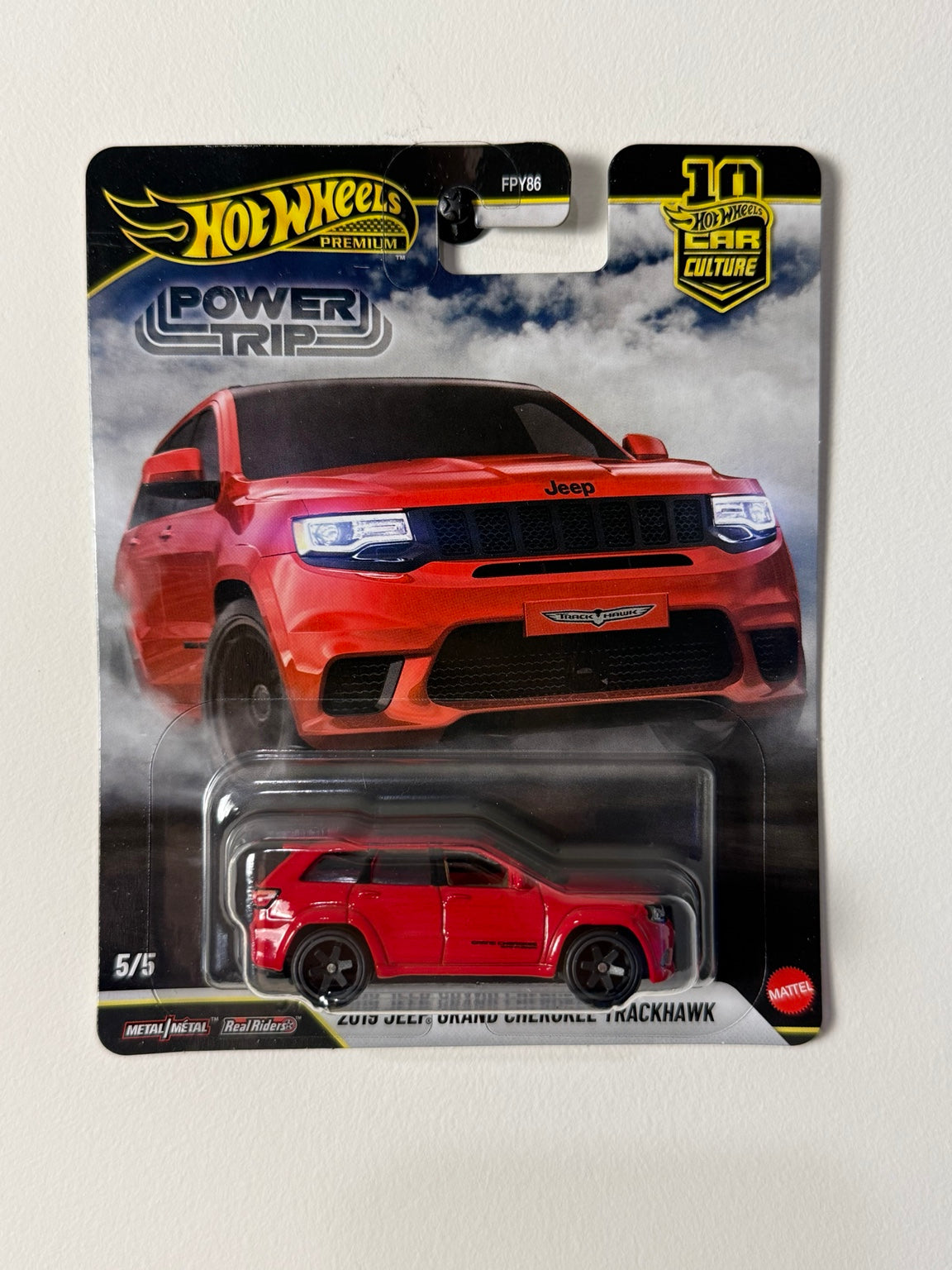 2019 Jeep Grand Cherokee Trackhawk – Car Culture: Power Trip – Hot Wheels Premium front packaging